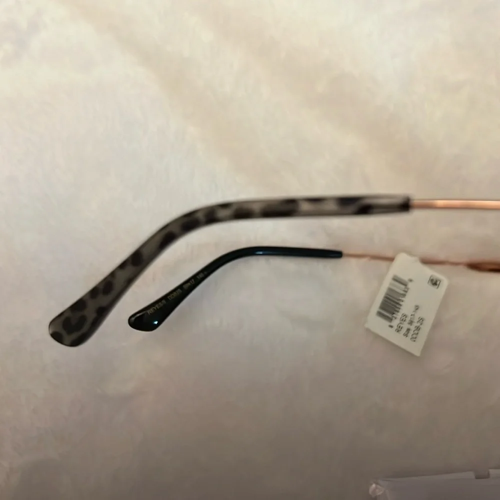 Jimmy Choo Rose Gold Tortoiseshell Sunglasses with Snakeskin Embossed Case